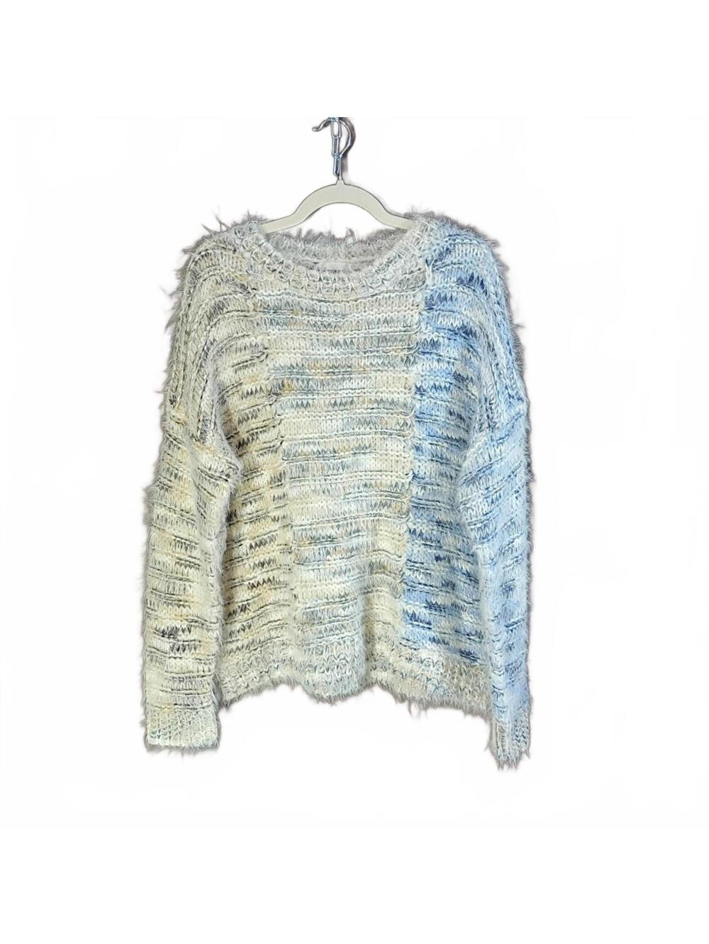 &merci Fuzzy Textured Knit Sweater Size L